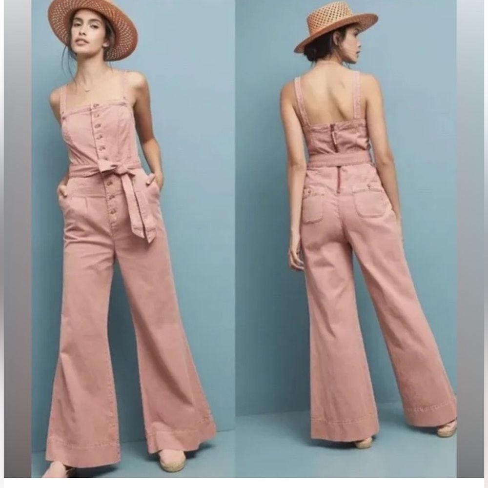 NWT Pilcro and the Letterpress Anthropologie rose jumpsuit size 0